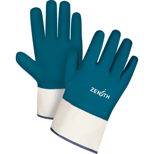 Gants &agrave; poignet de s&eacute;curit&eacute; de poids lourd, 11/2T-Grand, R&ecirc;vetement Nitrile, Enveloppe en Coton WestPier