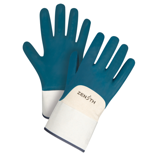 Gants &agrave; poignet de s&eacute;curit&eacute; de poids lourd, 10/T-Grand, R&ecirc;vetement Nitrile, Enveloppe en Coton WestPier