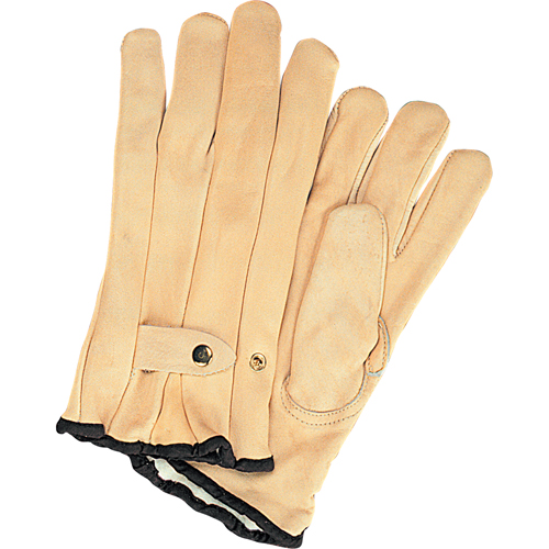Winter-Lined Ropers Gloves, Small, Grain Cowhide Palm, Fleece Inner Lining WestPier
