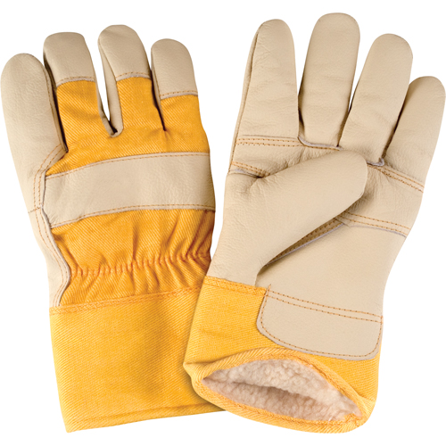 Gants d'ajusteur doubl&eacute;s pour l'hiver d'usage standard, Grand, Paume en Cuir fleur de meuble, Doublure en Boa WestPier