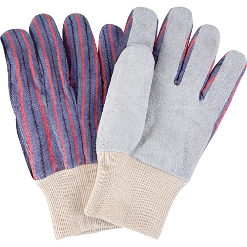 Gants de travail d'usage standard, Grand, Paume en Cuir de vache refendu WestPier