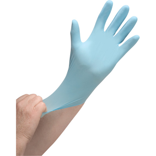 Gants jetables de calibre m&eacute;dical r&eacute;sistants &agrave; la perforation, Petit, Nitrile, 3,5 mils, Sans poudre, Bleu, Classe 2 WestPier