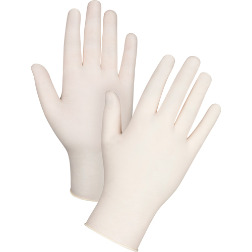 Gants d'examen de premi&egrave;re qualit&eacute; pour peau sensible, T-petit, Latex, 4 mils, Sans poudre, Naturel WestPier
