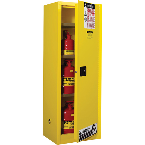 Armoire de s&eacute;curit&eacute; pour produits inflammables EX Slimline Sure-Grip , 22 gal., 1 Porte(s), 23,25" La x 65" h x 18" p WestPier