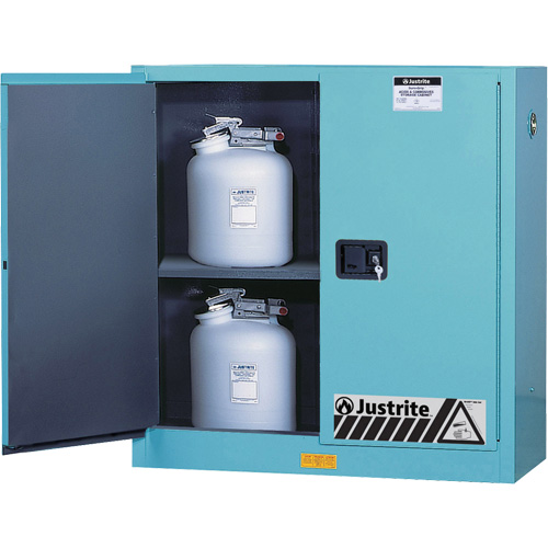 Armoires de s&eacute;curit&eacute; pour acides & produits corrosifs avec doublure ChemCor, 30 gal., 43" x 44" x 18" WestPier