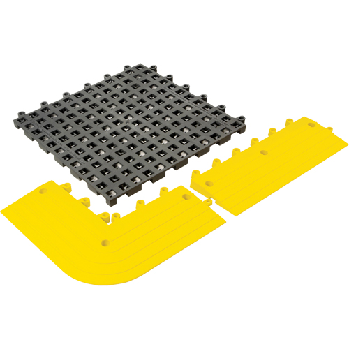 ErgoDeck&reg; General Purpose No. 564 Matting, PVC, 1-1/2' W x 1-1/2' L, 7/8" Thick, Charcoal WestPier