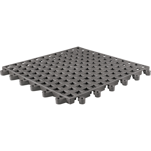 ErgoDeck&reg; General Purpose No. 564 Matting, PVC, 1-1/2' W x 1-1/2' L, 7/8" Thick, Charcoal WestPier