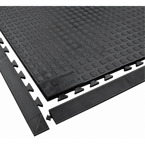 Rejuvenator Connect No. 502 Matting, Polyurethane, 3' W x 3' L, 5/8" Thick, Black WestPier