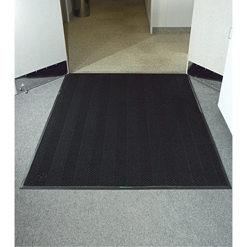 Waterhog&reg; Eco Elite Matting, Wiper/Scraper, 4' x 20' x 3/8", Black Smoke WestPier