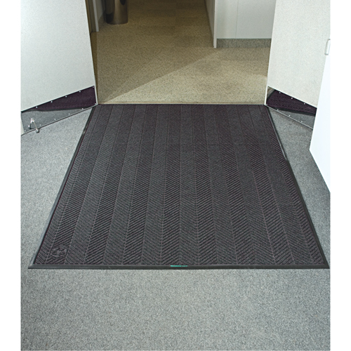 Waterhog&reg; Eco Elite Matting, Wiper/Scraper, 3' x 5' x 3/8", Grey Ash WestPier