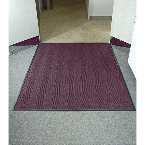 Waterhog&reg; Eco Elite Matting, Wiper/Scraper, 6' x 6' x 3/8", Maroon WestPier