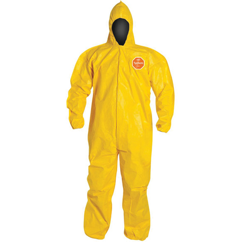 Hooded Coveralls, Tychem&reg; 2000, 3X-Large, Yellow WestPier