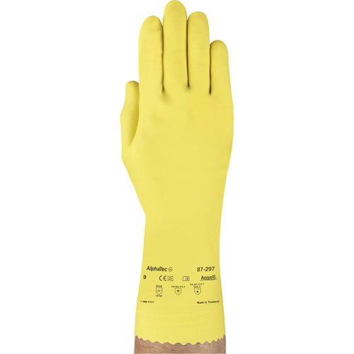 Gants Versatouch 297, Taille T-Grand/10, 12" lo, Latex de caoutchouc, Doublure en Ouat&eacute;e, 20 mils WestPier