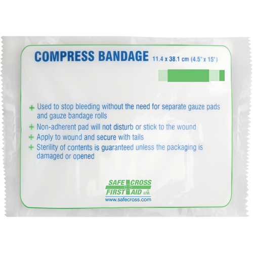 Large Compress Bandage, 15" L x 4-1/2" W WestPier