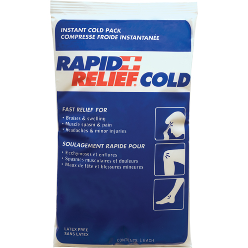 Rapid Relief&reg; Instant Chill Pack, Cold, Single Use, 9" x 6" WestPier