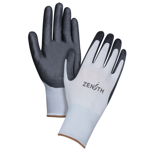 Lightweight Breathable Coated Gloves, 9/Large, Foam Nitrile Coating, 13 Gauge, Polyester Shell WestPier
