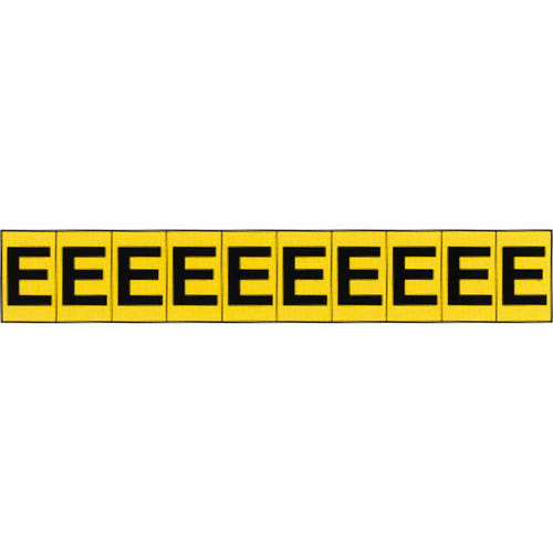 Individual Adhesive Letter Markers, E, 1" H, Black on Yellow WestPier