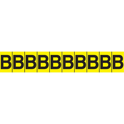 Individual Adhesive Letter Markers, E, 1" H, Black on Yellow WestPier