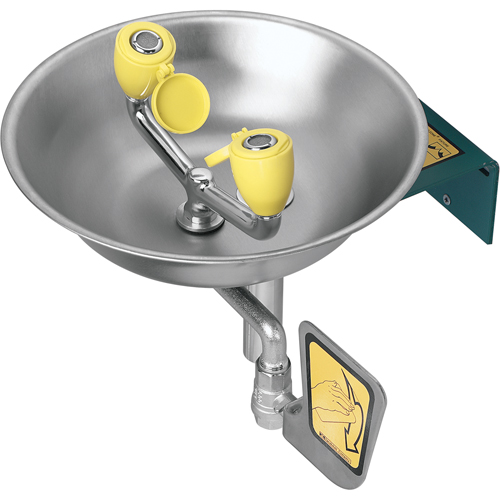 Eyewash Station, Wall-Mount Installation, Stainless Steel Bowl WestPier