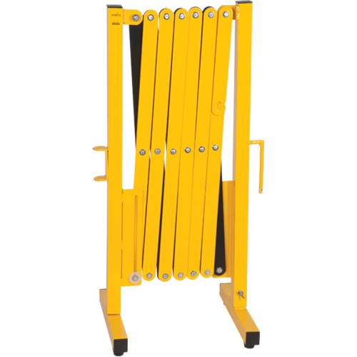 Expandable Barrier, 37" H x 11' L, Black/Yellow WestPier