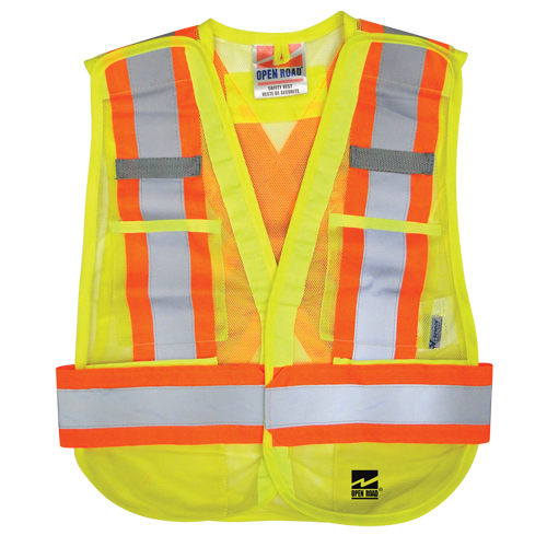 Open Road&reg; Tear Away Vest , High Visibility Lime-Yellow, Polyester WestPier