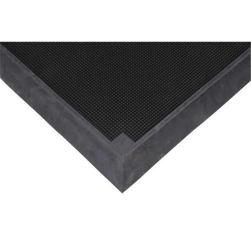 Foot Sanitizing Matting, Rubber, 2-2/3' W x 3-1/4' L x 2-1/2" Thick, Black WestPier