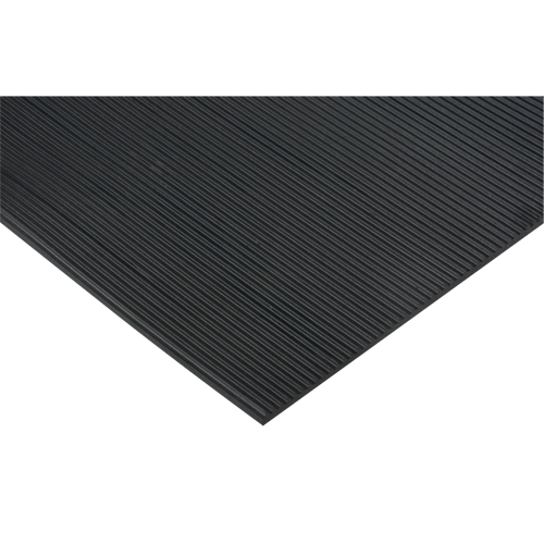 Fine Ribbed Matting, Wiper, 3' x 75' x 1/8", Black WestPier