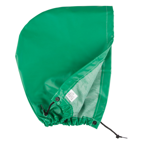 AcidBasicTM Chemical & Acid Resistant Rain Hood, One Size, Green, Polyester WestPier