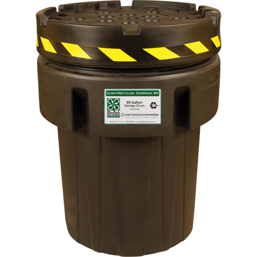Baril de r&eacute;cup&eacute;ration Ultra-Recycled Overpack, 95 gal., Stationnaire WestPier
