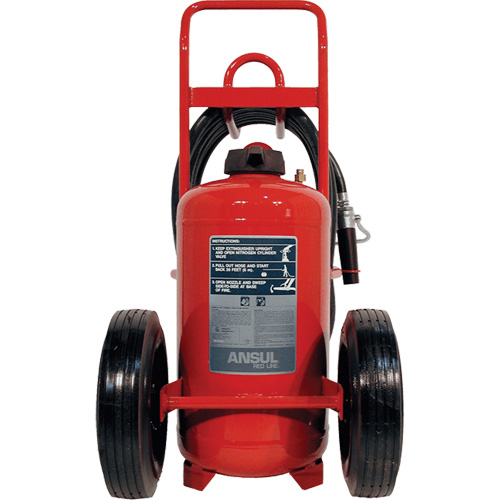 Extincteurs Red Line sur roues, BC, Capacit&eacute; 125 lb WestPier