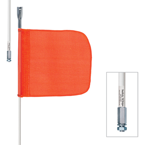 Tiges de s&eacute;curit&eacute; robustes Safety Whip, Fixation Filet&eacute;, Hauteur 5', Orange WestPier