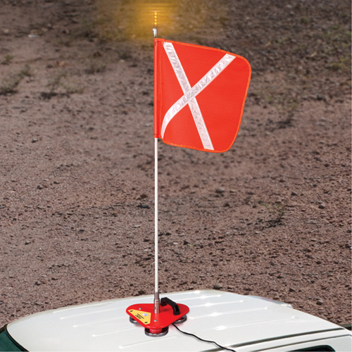 Safety Whip&reg; Flagstaff Mounting Base, Magnet Mount WestPier