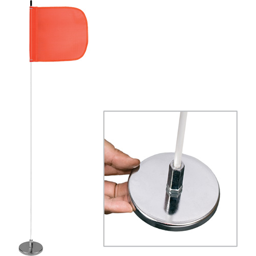 Safety Whip&reg; Light-Duty Whips, Magnet Mount, 5' High, Orange WestPier
