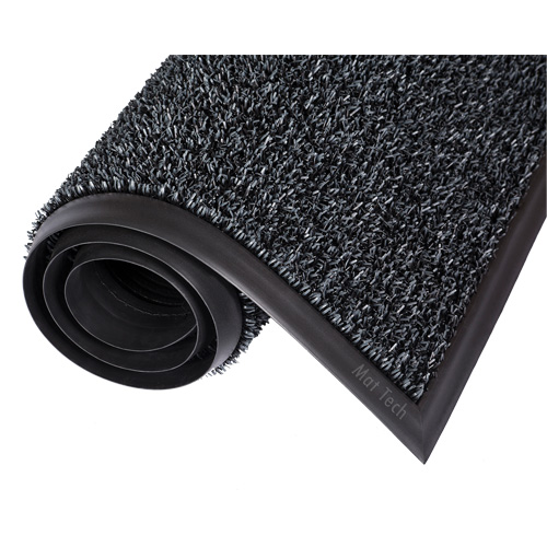 Astro-Plus Mat, Polyethylene, Scraper Type, Textured Pattern, 3-3/10' x 4', Charcoal WestPier