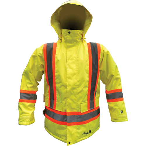 Safety Parka, High Visibility Lime-Yellow, Small WestPier