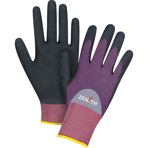 Gants enduits de premi&egrave;re qualit&eacute; ZX-2, 9/Grand, R&ecirc;vetement Nitrile/Mousse de nitrile, Calibre 18, Enveloppe en Nylon WestPier