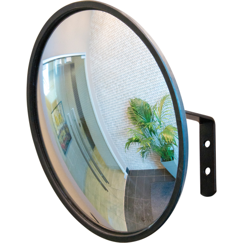Convex Mirror with Bracket, Indoor/Outdoor, 12" Diameter WestPier