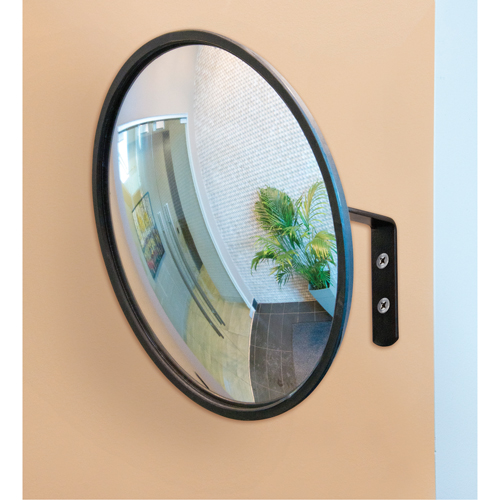 Convex Mirror with Bracket, Indoor/Outdoor, 12" Diameter WestPier