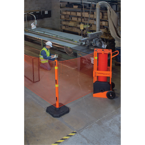 Portable Safety Zone, 100' L, Steel, Orange WestPier