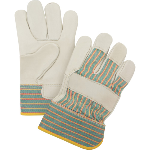 Abrasion-Resistant Fitter's Gloves, Medium, Grain Cowhide Palm WestPier