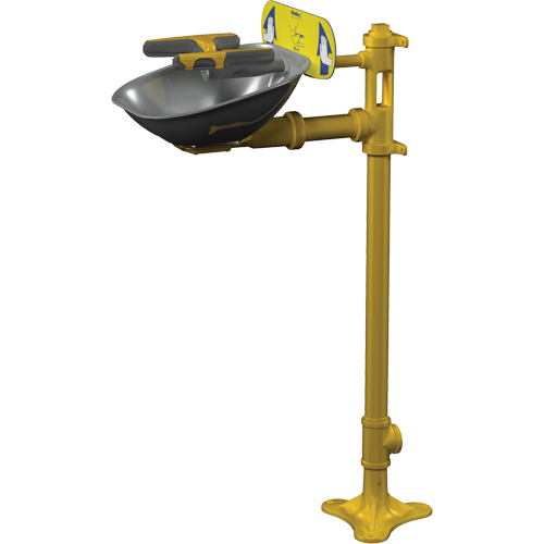 Postes de douche oculaire/faciale Halo, Installation Socle, Bol Acier inoxydable WestPier