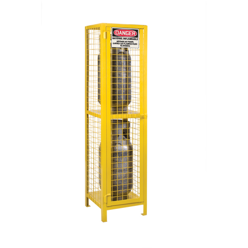 Armoires pour cylindres &agrave; gaz, nbre de bouteilles: 2, 17" , 17" , 69" , Jaune WestPier