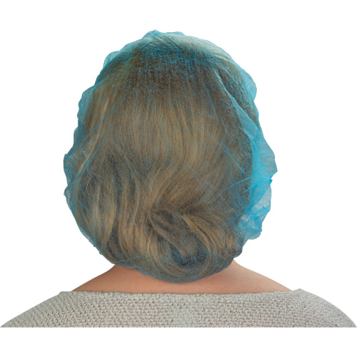 Bonnets bouffants non tiss&eacute;s, Polypropyl&egrave;ne, 21"/Grand, Bleu WestPier
