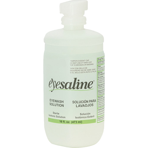 Bouteilles de solution saline pour douche oculaire, Bouteille Plein, 16 oz WestPier