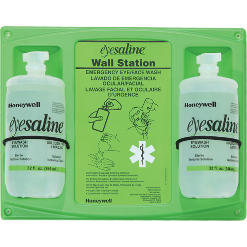 Support mural pour solution saline de douche oculaire, Double WestPier