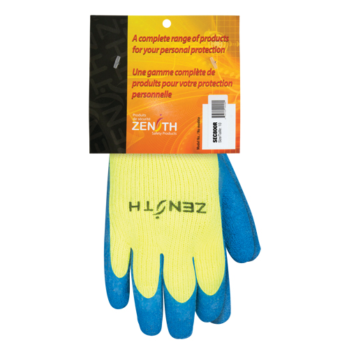 Gants haute visibilit&eacute; doubl&eacute;s d'acrylique de caoutchouc naturel, 10, R&ecirc;vetement Latex de caoutchouc, Calibre 7, Enveloppe en Acrylique WestPier