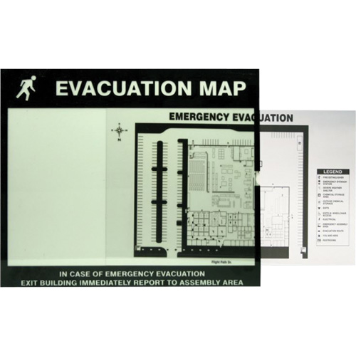 Evacuation Map Holder Clear Insert WestPier