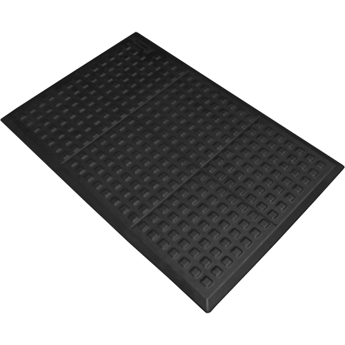 Rejuvenator&reg; Connect No. 502 for Single Workstation, Polyurethane, 2' W x 3' L, 5/8" Thick, Black WestPier