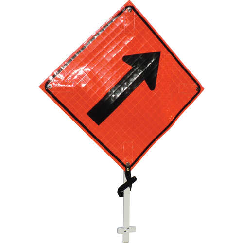 Right Diagonal Arrow Pole Sign, 24" x 24", Vinyl, Pictogram WestPier