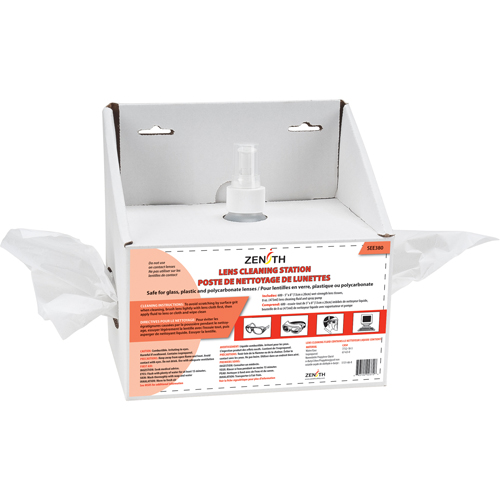 Disposable Lens Cleaning Station, Cardboard, 8" L x 4" D x 8" H WestPier